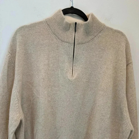 Valentino Jeans Mock Men's Turtleneck 1/4 Zip Sweater size XL - Picture 2 of 15